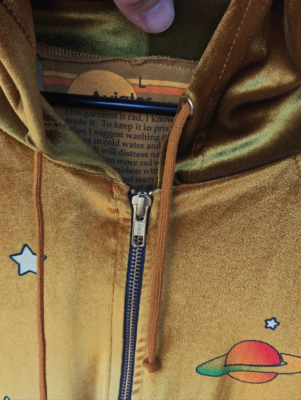 Aviator Nation velvet celestial hoodie oversized L - Picture 8 of 11